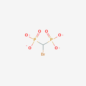 molecular formula CHBrO6P2-4 B1258372 (Bromomethylene)bis(phosphonatato) CAS No. 133073-59-3