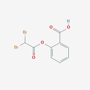 molecular formula C9H6Br2O4 B1258374 Dibromoacetylsalicylic acid 