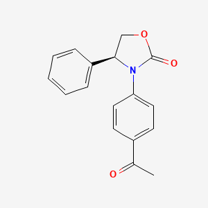 molecular formula C17H15NO3 B12583750 (S)-3-(4-Acetylphenyl)-4-phenyloxazolidin-2-one 