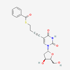 S-[4-[1-[(2R,4S,5R)-4-hydroxy-5-(hydroxymethyl)oxolan-2-yl]-2,4-dioxopyrimidin-5-yl]but-3-ynyl] benzenecarbothioate