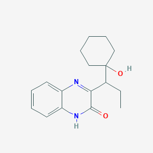 molecular formula C17H22N2O2 B12583771 3-[1-(1-Hydroxycyclohexyl)propyl]-1H-quinoxalin-2-one CAS No. 645475-85-0