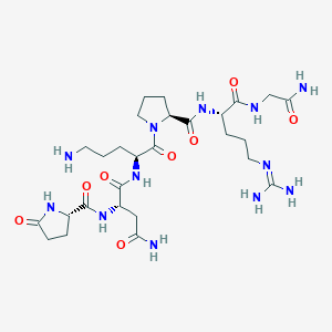 5-Oxo-L-prolyl-L-asparaginyl-L-ornithyl-L-prolyl-N~5~-(diaminomethylidene)-L-ornithylglycinamide