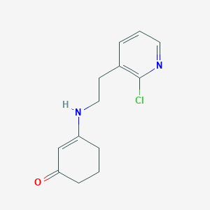 molecular formula C13H15ClN2O B12583800 3-{[2-(2-Chloropyridin-3-yl)ethyl]amino}cyclohex-2-en-1-one CAS No. 198141-11-6