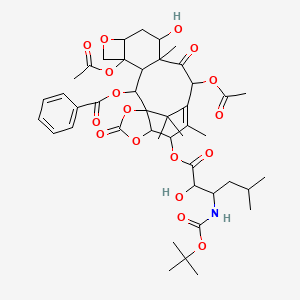 molecular formula C44H57NO17 B1258382 [4,12-Diacetyloxy-9-hydroxy-15-[2-hydroxy-5-methyl-3-[(2-methylpropan-2-yl)oxycarbonylamino]hexanoyl]oxy-10,14,20,20-tetramethyl-11,18-dioxo-6,17,19-trioxapentacyclo[11.6.1.01,16.03,10.04,7]icos-13-en-2-yl] benzoate 
