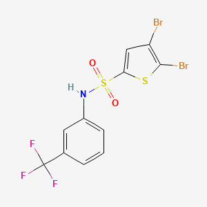 molecular formula C11H6Br2F3NO2S2 B12583832 2-Thiophenesulfonamide, 4,5-dibromo-N-[3-(trifluoromethyl)phenyl]- CAS No. 646039-78-3