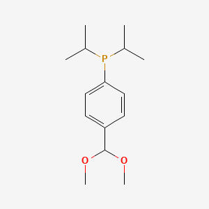 molecular formula C15H25O2P B12583848 [4-(Dimethoxymethyl)phenyl]di(propan-2-yl)phosphane CAS No. 625382-62-9