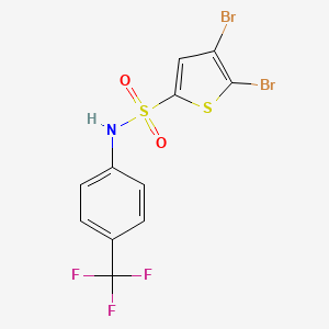 4,5-Dibromo-N-[4-(trifluoromethyl)phenyl]thiophene-2-sulfonamide