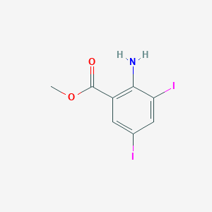 molecular formula C8H7I2NO2 B12583864 Methyl 2-amino-3,5-diiodobenzoate CAS No. 289491-96-9