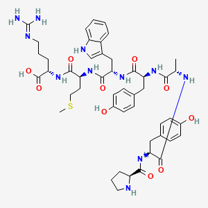 molecular formula C48H63N11O10S B12583877 H-Pro-Tyr-Ala-Tyr-Trp-Met-Arg-OH CAS No. 304851-56-7