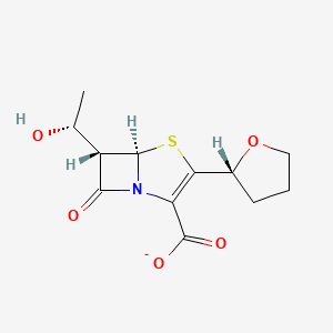 molecular formula C12H14NO5S- B1258391 6alpha-[(R)-1-hydroxyethyl]-2-[(R)-tetrahydrofuran-2-yl]pen-2-em-3-carboxylate 