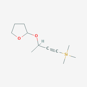 molecular formula C11H20O2Si B12583944 Trimethyl{3-[(oxolan-2-yl)oxy]but-1-yn-1-yl}silane CAS No. 645614-93-3