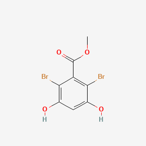 molecular formula C8H6Br2O4 B12583956 Methyl 2,6-dibromo-3,5-dihydroxybenzoate 