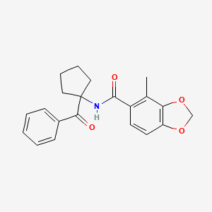 N-(1-Benzoylcyclopentyl)-4-methyl-2H-1,3-benzodioxole-5-carboxamide