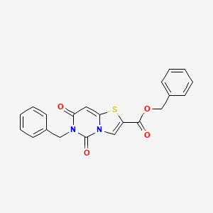 molecular formula C21H16N2O4S B12584006 Benzyl 6-Benzyl-5,7-Dioxo-6,7-Dihydro-5h-[1,3]thiazolo[3,2-C]pyrimidine-2-Carboxylate 