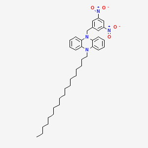 molecular formula C37H50N4O4 B12584025 5-[(3,5-Dinitrophenyl)methyl]-10-octadecyl-5,10-dihydrophenazine CAS No. 220305-43-1