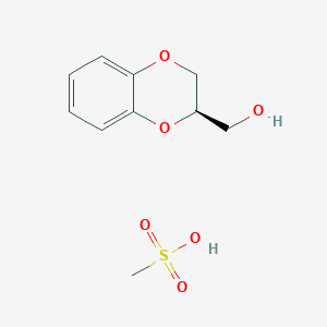 molecular formula C10H14O6S B12584032 [(3R)-2,3-dihydro-1,4-benzodioxin-3-yl]methanol;methanesulfonic acid CAS No. 650597-68-5