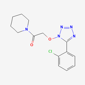 molecular formula C14H16ClN5O2 B12584048 Piperidine, 1-[[[5-(2-chlorophenyl)-1H-tetrazol-1-yl]oxy]acetyl]- CAS No. 212891-37-7