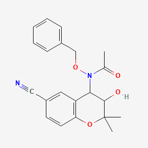 molecular formula C21H22N2O4 B1258405 N-(6-Cyano-3-hydroxy-2,2-dimethyl-3,4-dihydrochromen-4-yl)-N-phenylmethoxyacetamide 
