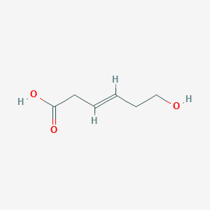 molecular formula C6H10O3 B1258408 6-Hydroxyhex-3-enoic acid 