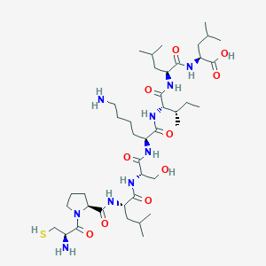 molecular formula C41H75N9O10S B12584091 L-Cysteinyl-L-prolyl-L-leucyl-L-seryl-L-lysyl-L-isoleucyl-L-leucyl-L-leucine CAS No. 649760-39-4