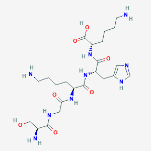 molecular formula C23H41N9O7 B12584107 L-Serylglycyl-L-lysyl-L-histidyl-L-lysine CAS No. 647375-84-6