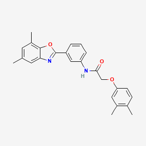 N-[3-(5,7-dimethyl-1,3-benzoxazol-2-yl)phenyl]-2-(3,4-dimethylphenoxy)acetamide