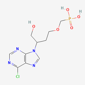 molecular formula C10H14ClN4O5P B12584126 Phosphonic acid, [[3-(6-chloro-9H-purin-9-yl)-4-hydroxybutoxy]methyl]- CAS No. 643028-89-1