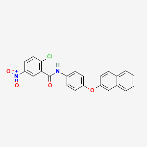 molecular formula C23H15ClN2O4 B12584156 Benzamide, 2-chloro-N-[4-(2-naphthalenyloxy)phenyl]-5-nitro- CAS No. 647852-96-8