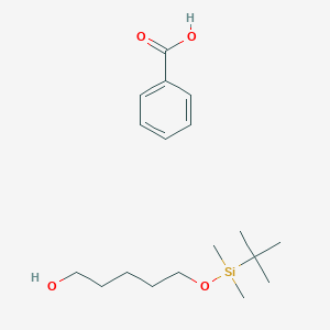 molecular formula C18H32O4Si B12584165 Benzoic acid--5-{[tert-butyl(dimethyl)silyl]oxy}pentan-1-ol (1/1) CAS No. 321884-17-7