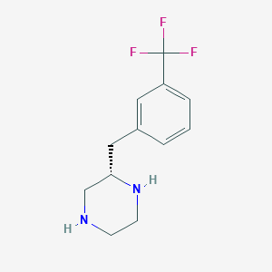 molecular formula C12H15F3N2 B12584182 (2S)-2-[[3-(Trifluoromethyl)phenyl]methyl]piperazine CAS No. 612502-34-8