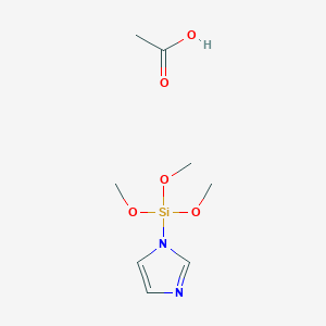 Acetic acid--1-(trimethoxysilyl)-1H-imidazole (1/1)