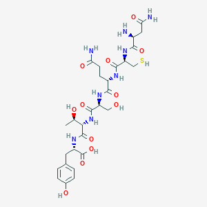 molecular formula C28H42N8O12S B12584188 L-Asparaginyl-L-cysteinyl-L-glutaminyl-L-seryl-L-threonyl-L-tyrosine CAS No. 629618-67-3