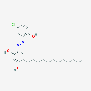 molecular formula C24H33ClN2O3 B12584212 6-[2-(5-Chloro-2-hydroxyphenyl)hydrazinylidene]-4-dodecyl-3-hydroxycyclohexa-2,4-dien-1-one CAS No. 648958-58-1