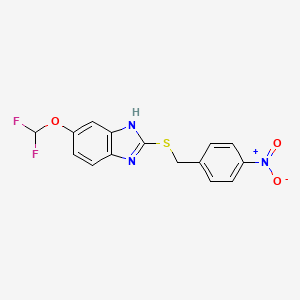 6-(Difluoromethoxy)-2-{[(4-nitrophenyl)methyl]sulfanyl}-1H-benzimidazole