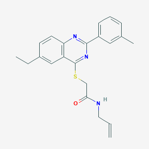 N-Allyl-2-{[6-ethyl-2-(3-methylphenyl)-4-quinazolinyl]sulfanyl}acetamide