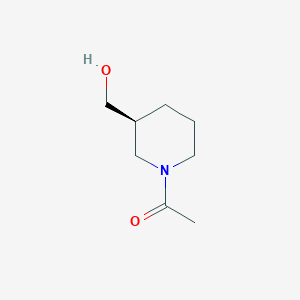 molecular formula C8H15NO2 B12584254 1-[(3S)-3-(Hydroxymethyl)piperidin-1-yl]ethan-1-one CAS No. 647825-67-0