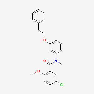 5-Chloro-2-methoxy-N-methyl-N-[3-(2-phenylethoxy)phenyl]benzamide