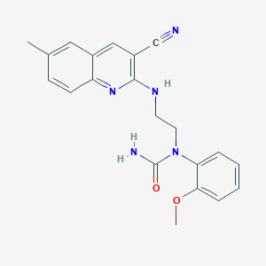 N-{2-[(3-Cyano-6-methylquinolin-2-yl)amino]ethyl}-N-(2-methoxyphenyl)urea