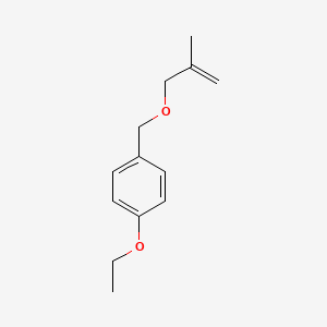 molecular formula C13H18O2 B12584306 1-Ethoxy-4-{[(2-methylprop-2-en-1-yl)oxy]methyl}benzene CAS No. 203583-38-4