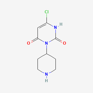 molecular formula C9H12ClN3O2 B12584327 6-Chloro-3-(piperidin-4-yl)pyrimidine-2,4(1H,3H)-dione CAS No. 646071-44-5