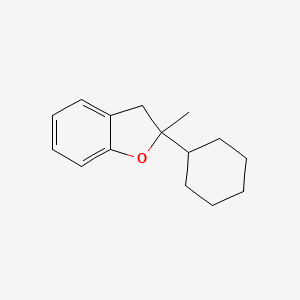 molecular formula C15H20O B12584337 2-Cyclohexyl-2-methyl-2,3-dihydro-1-benzofuran CAS No. 646516-90-7