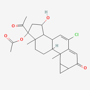 molecular formula C24H29ClO5 B1258470 15|A-Hydroxy Cyproterone Acetate 