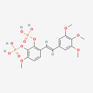 [3-methoxy-2-phosphonooxy-6-[(E)-2-(3,4,5-trimethoxyphenyl)ethenyl]phenyl] dihydrogen phosphate