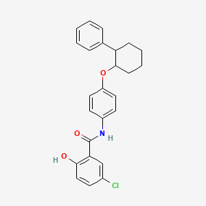 5-Chloro-2-hydroxy-N-{4-[(2-phenylcyclohexyl)oxy]phenyl}benzamide