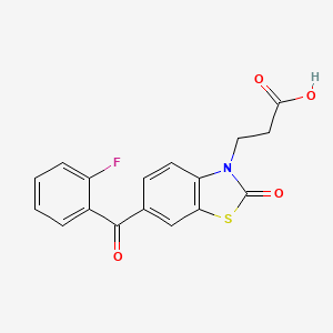 3(2H)-Benzothiazolepropanoic acid, 6-(2-fluorobenzoyl)-2-oxo-