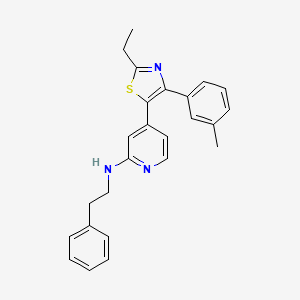 N-[4-[2-Ethyl-4-(3-methylphenyl)-1,3-thiazol-5-YL]-2-pyridyl]-N-(2-phenylethyl)amine