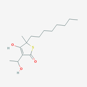 2(5H)-Thiophenone, 4-hydroxy-3-(1-hydroxyethyl)-5-methyl-5-octyl-