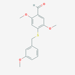 Benzaldehyde, 2,5-dimethoxy-4-[[(3-methoxyphenyl)methyl]thio]-