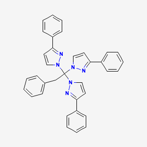 1H-Pyrazole, 1,1',1''-(phenylethylidyne)tris[3-phenyl-