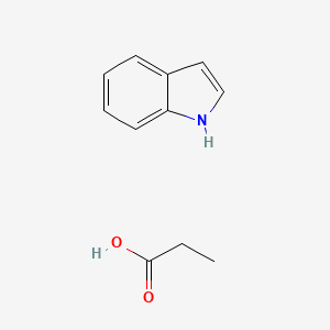 molecular formula C11H13NO2 B1258534 1H-indole;propanoic acid 